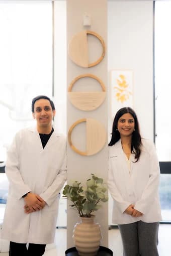 Dr. Rohit Khurana and Dr. Aanchal Khurana at Sauga Smiles Dental